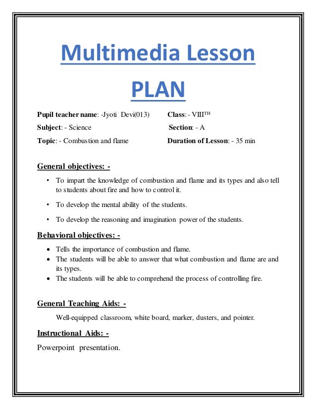 Lesson Plans The Fire from Within